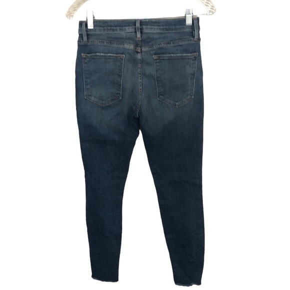 Frame Le High Skinny in Selman Triangle Raw Frayed Jeans - Picture 6 of 9